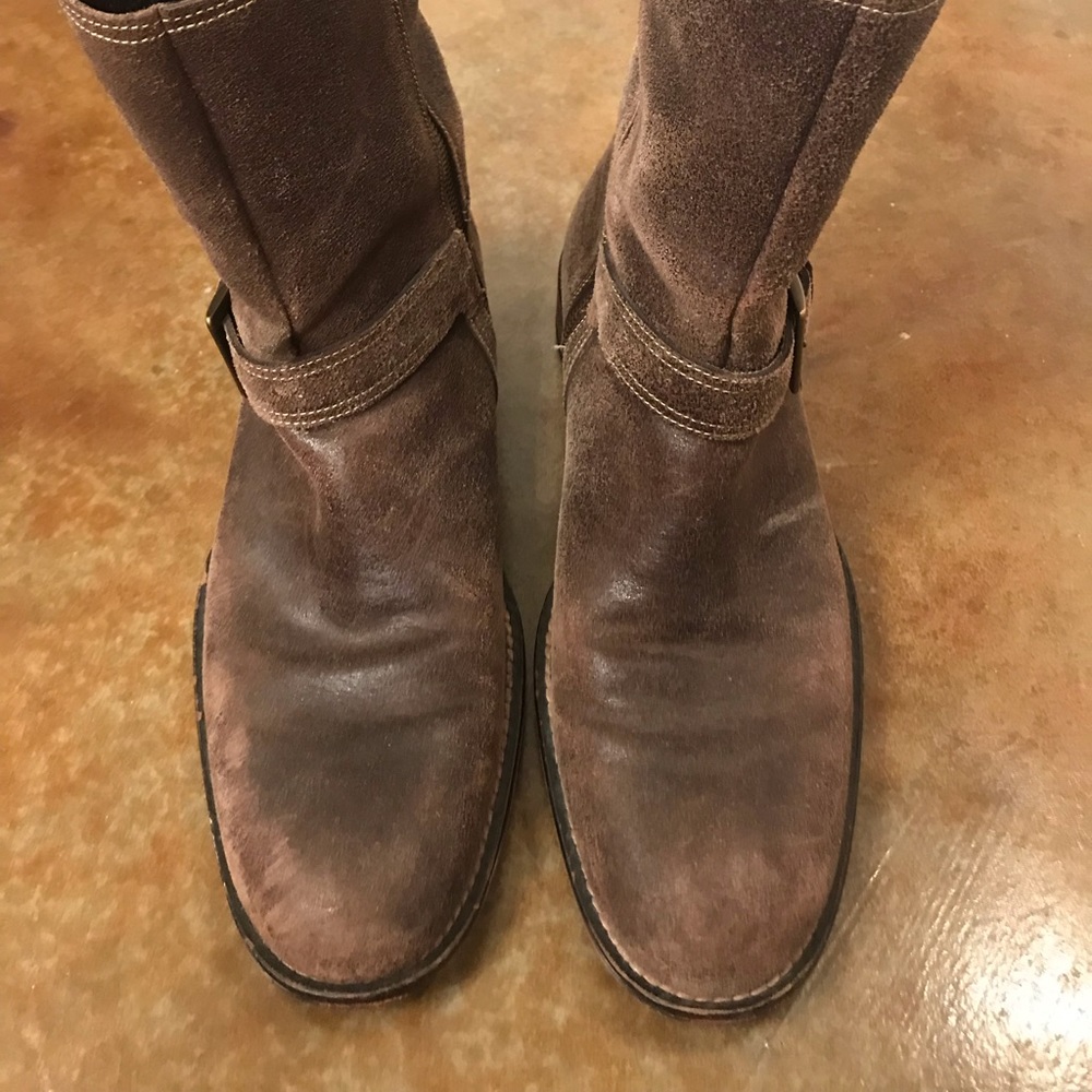 Cole Haan Men’s Suede Leather Zip Boots